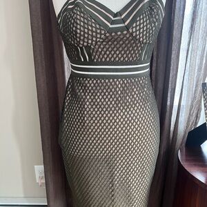Guess Olive Mesh Midi Dress